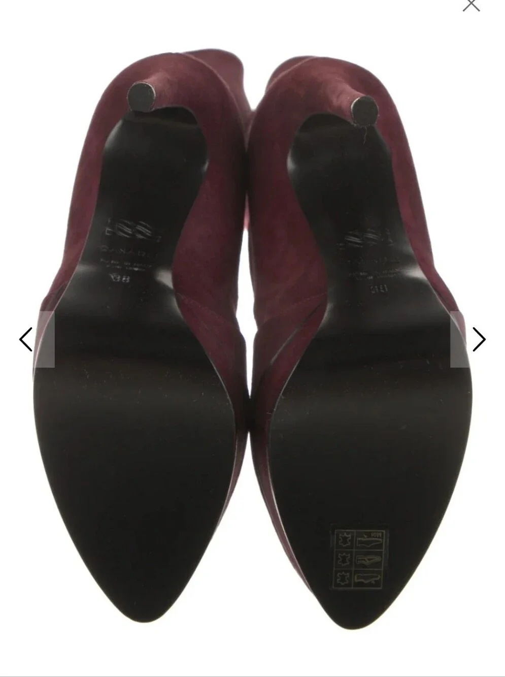 Casadei Over-the-Knee Suede Platform Stiletto Boot - Burgandy
